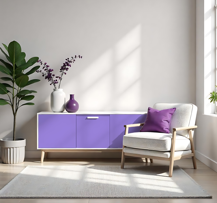 Αυτοκόλλητο μονόχρωμου φύλλου ματ λιλά - TenStickers