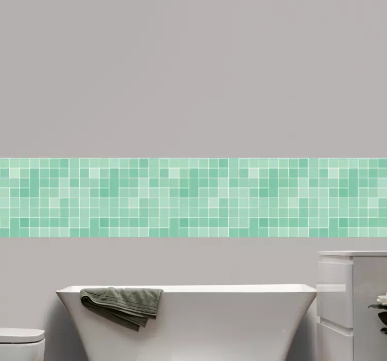 αφαίρεση τετράγωνου αυτοκόλλητου κεραμικών πλακιδίων - TenStickers