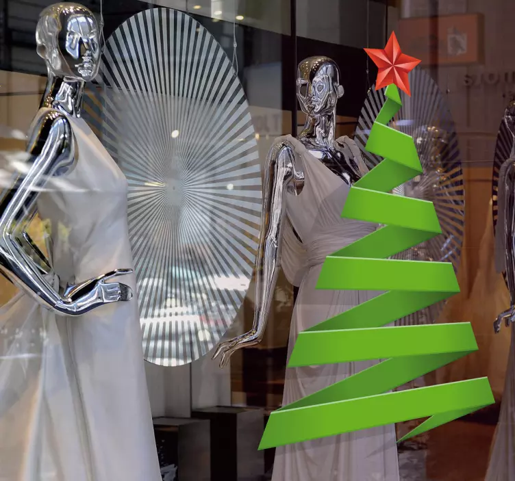 αυτοκόλλητο αφηρημένη χριστουγεννιάτικο δέντρο - TenStickers