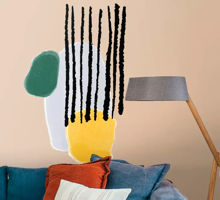 αυτοκόλλητο αφηρημένη γεωμετρικά σχήματα τοίχου - TenStickers