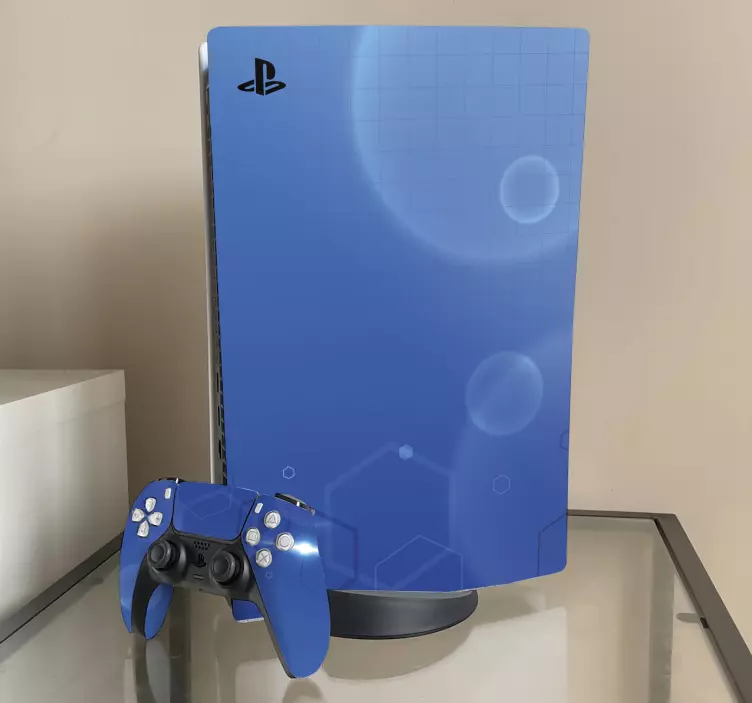 αφηρημένη ιατρική γραμμή μπλε ps5 αυτοκόλλητα - TenStickers