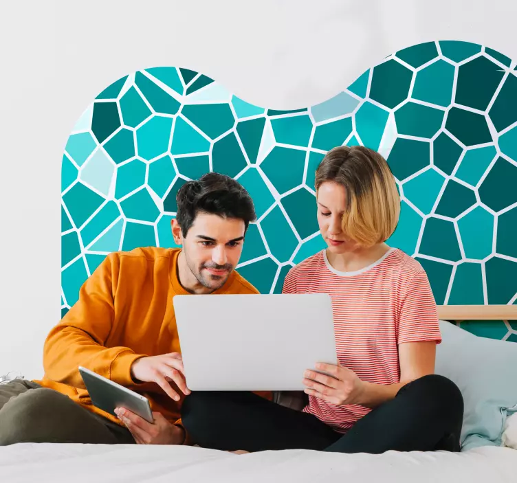 αυτοκόλλητο αφηρημένη μωσαϊκό κεφαλάρι - TenStickers