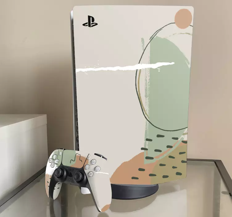 αυτοκόλλητο αφηρημένη βαμμένη ταπετσαρία ps5 - TenStickers
