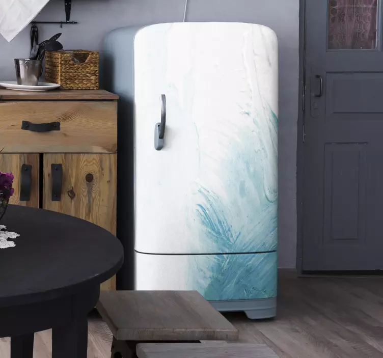 αυτοκόλλητο ψυγείου αφηρημένη υφή με ελαιογραφία - TenStickers