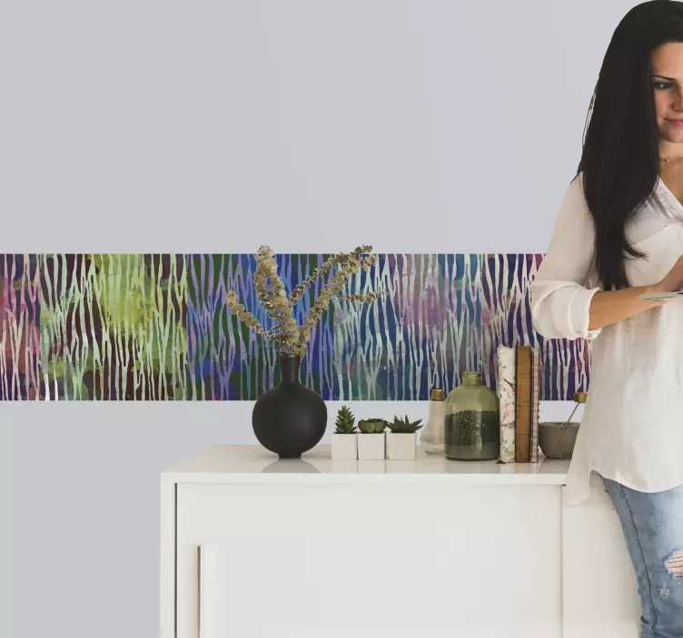 αυτοκόλλητο αφηρημένη ζέβρα υφή τοίχο - TenStickers