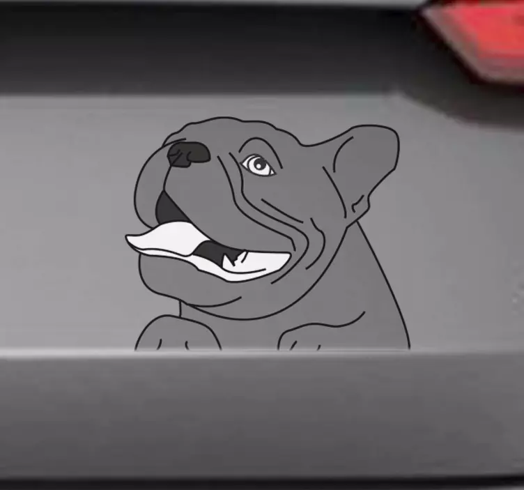 αξιολάτρευτο αυτοκόλλητο βινυλίου αυτοκινήτου σκύλου - TenStickers