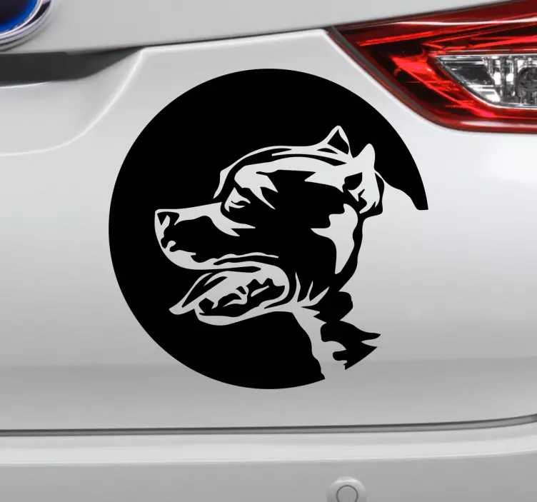 αμερικανικό decal car stafford-shire terrier - TenStickers