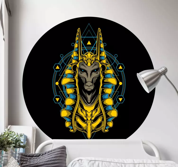αυτοκόλλητα πολιτικής απεικόνισης anubis head - TenStickers