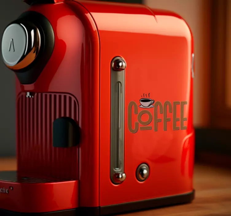 αυτοκόλλητο συσκευές vintage καφές - TenStickers