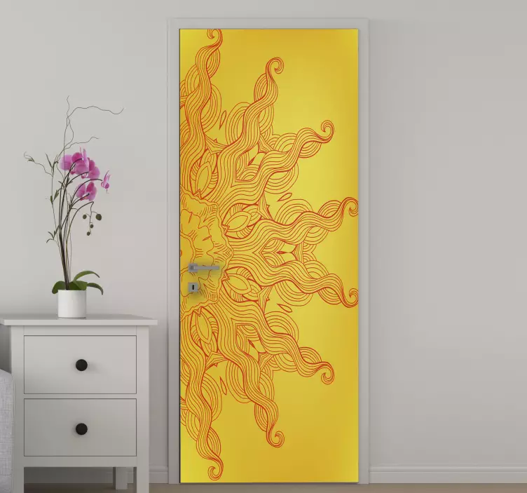 Arabesque sun βινυλίου decal - TenStickers