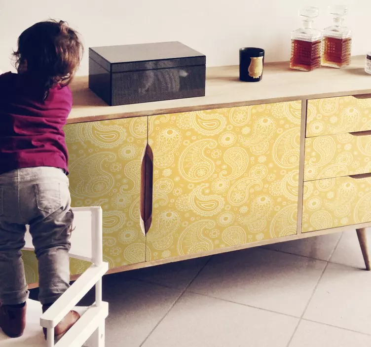 αυτοκόλλητο με αραβικά έπιπλα paisley - TenStickers