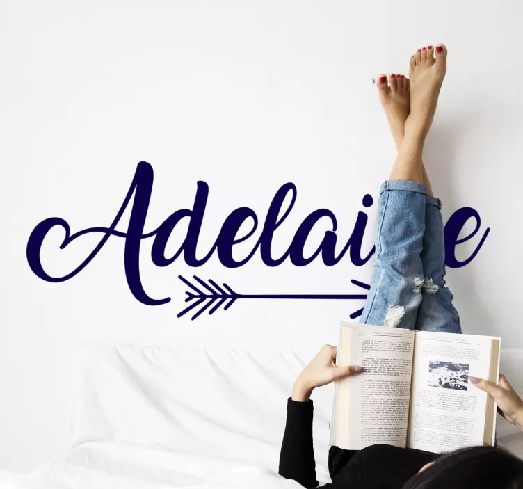 Αυτοκόλλητο με βέλος με όνομα παιδιά κείμενο - TenStickers