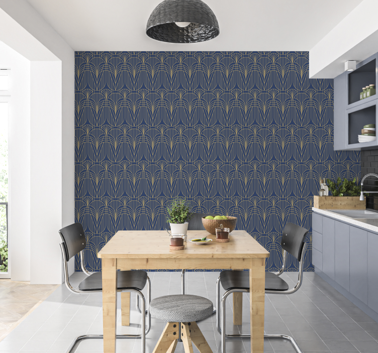 Τιμές Τυπωμάτων Πατρέν με λευκό και χρυσό λεπτομέρειες από το στι - TenStickers