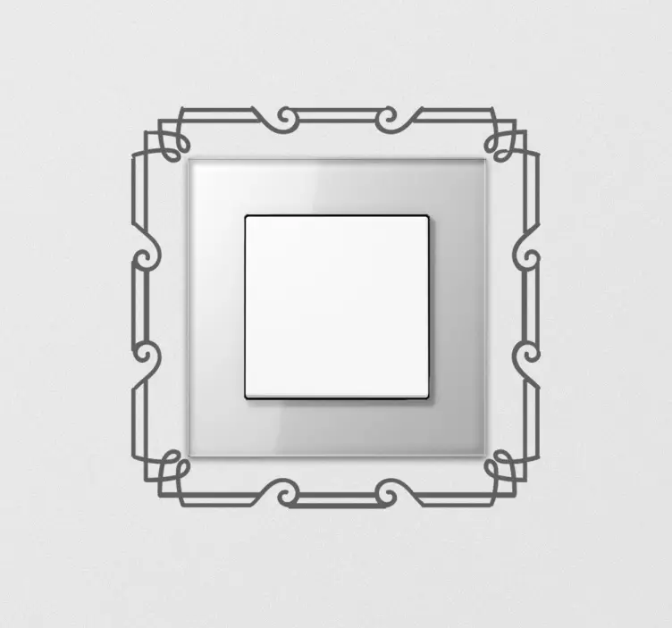 αυτοκόλλητο διακόπτη πλαισίου αρτ ντεκό - TenStickers