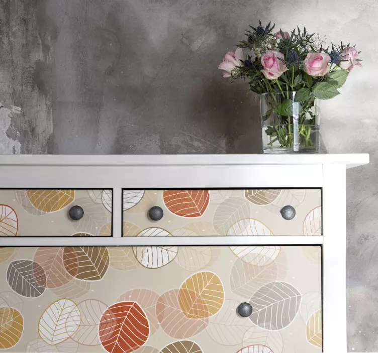 αυτοκόλλητο επίπλων φύλλων φθινοπώρου - TenStickers