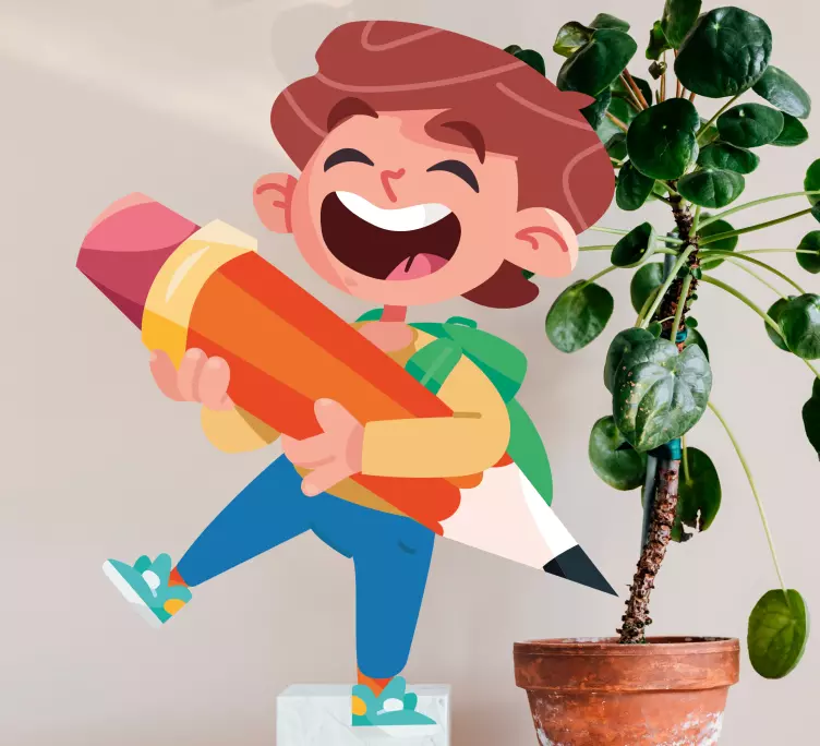 αυτοκόλλητο πίσω στο σχολείο schoolkid - TenStickers