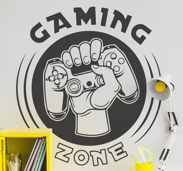 Χέρι που κρατά το χειριστήριο χειριστηρίου - TenStickers