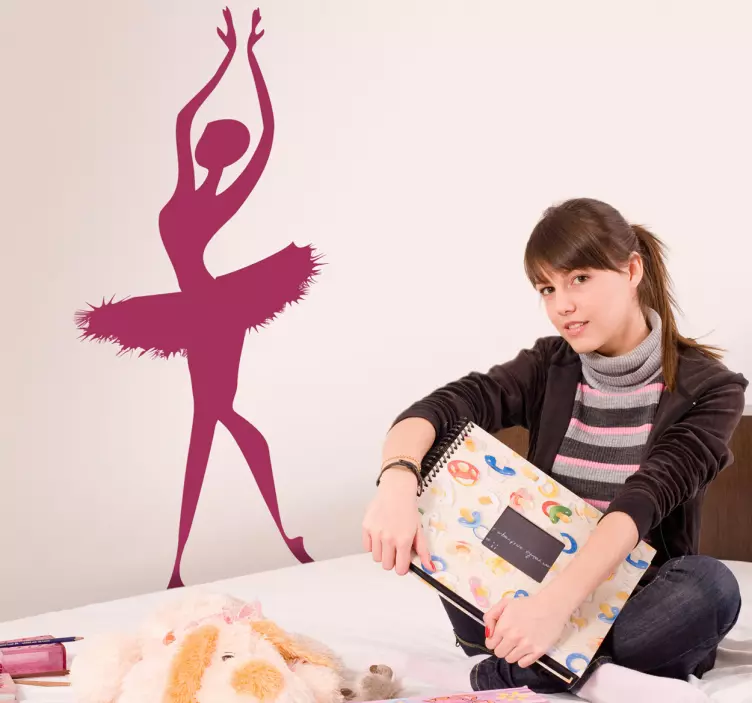 αυτοκόλλητο σιλουέτα μπαλαρίνα - TenStickers