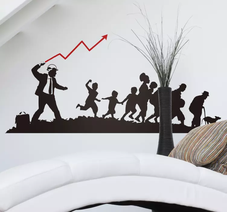 Banksy δικτατορία ή δημοκρατία βινυλίου wall art - TenStickers