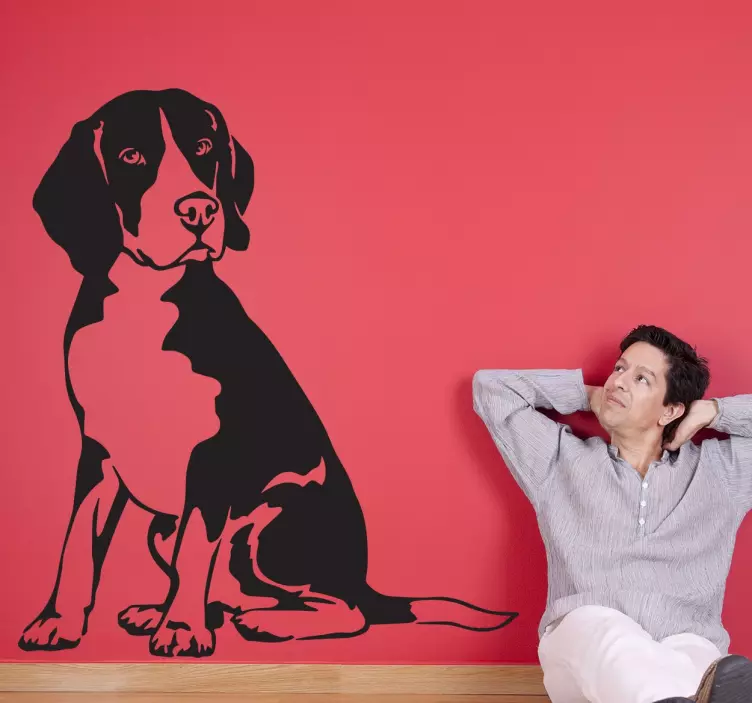 αυτοκόλλητο τοίχου σκύλου beagle - TenStickers