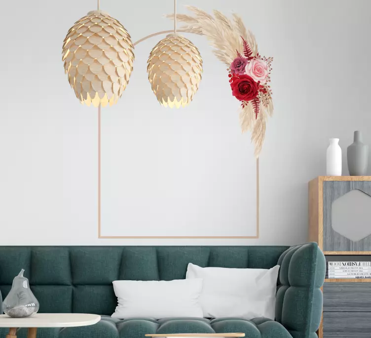 αυτοκόλλητο με πανέμορφο καρέ καθρέφτη - TenStickers