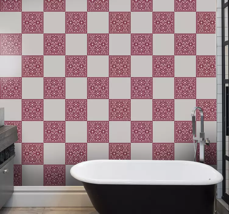 όμορφα πλακάκια λουλουδιών paisley - TenStickers