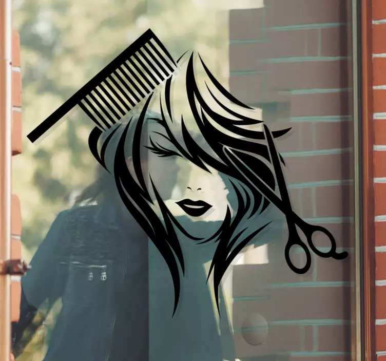 ψαλίδι και σαλόνι ομορφιάς - TenStickers