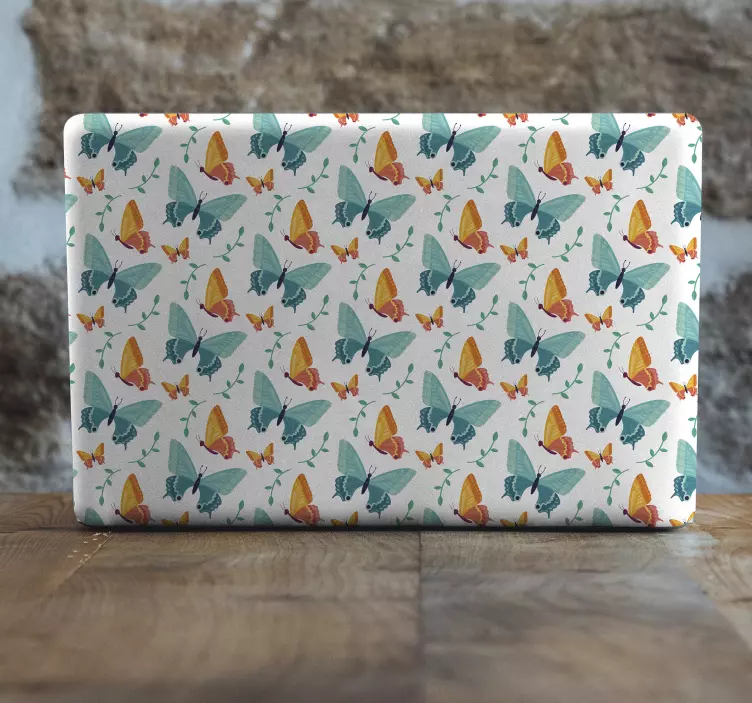 αυτοκόλλητο με δίχρωμες πεταλούδες - TenStickers