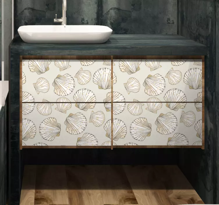 αυτοκόλλητο επίπλων μεγάλων και μικρών κοχυλιών - TenStickers