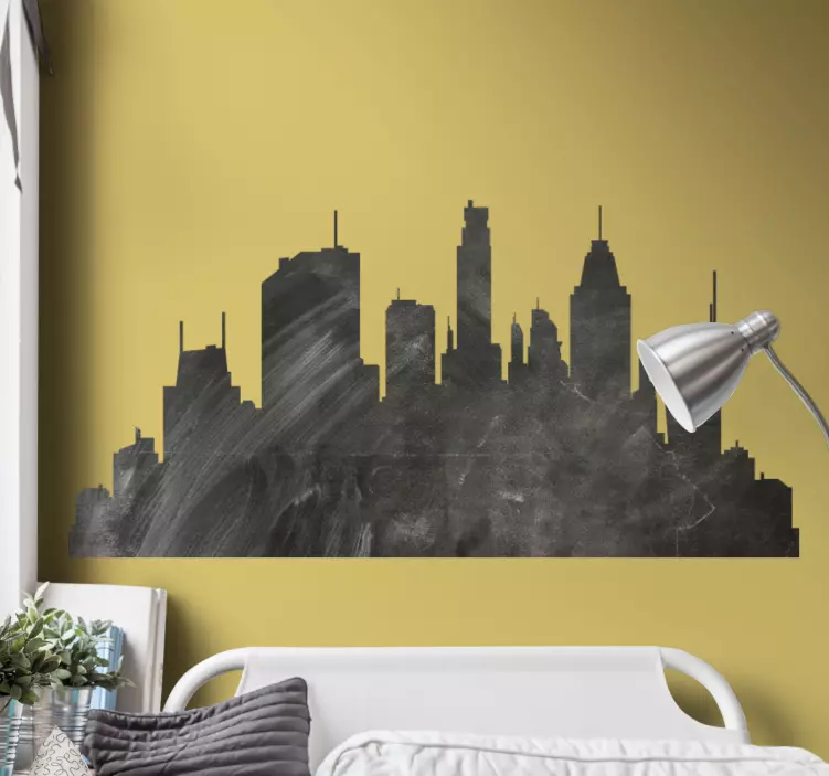 αυτοκόλλητο γράψτε στον ορίζοντα της μεγάλης πόλης - TenStickers