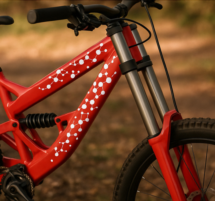 αυτοκόλλητο ποδήλατο συλλογή συνδεδεμένων κουκκίδων - TenStickers