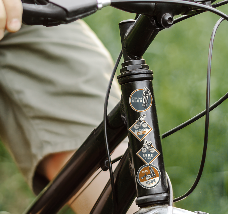 αυτοκόλλητο ποδήλατο σχεδιασμός σκηνικού ποδηλασίας - TenStickers