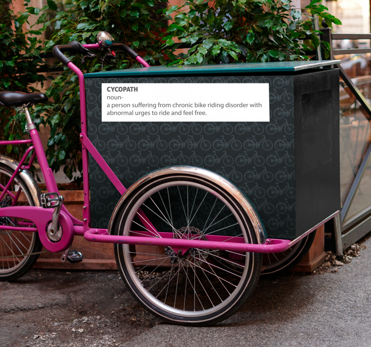 αυτοκόλλητο ποδήλατο ο κυκλοπαθής παροτρύνει να ιππεύσει - TenStickers