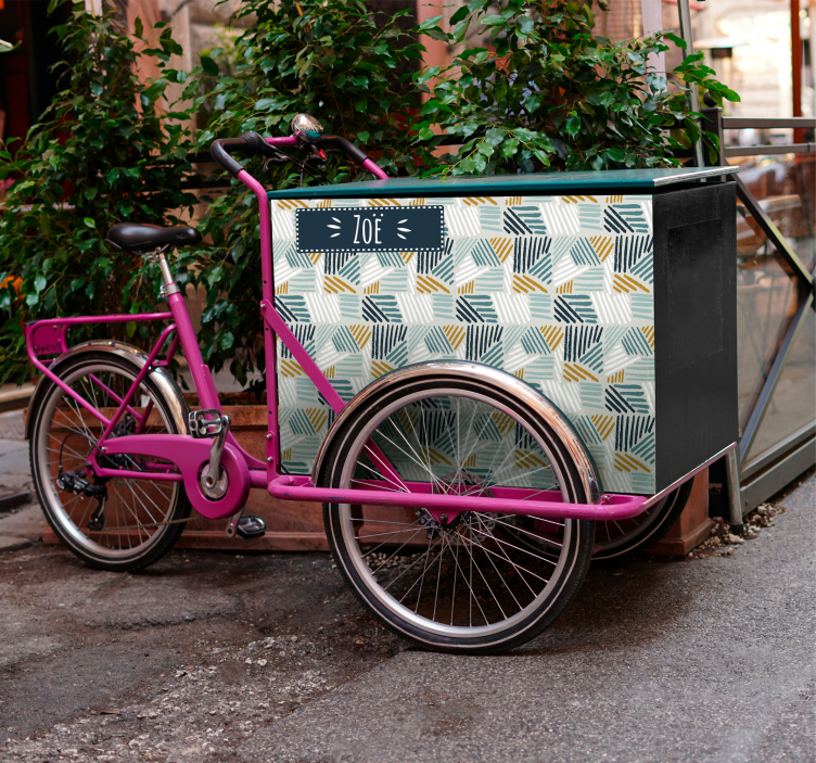 αυτοκόλλητο ποδήλατο γεωμετρική διάταξη - TenStickers