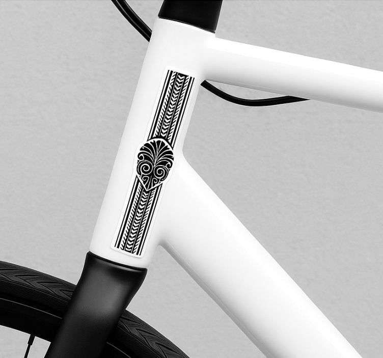 αυτοκόλλητο ποδήλατο φύλλο φυλών Μαορί - TenStickers