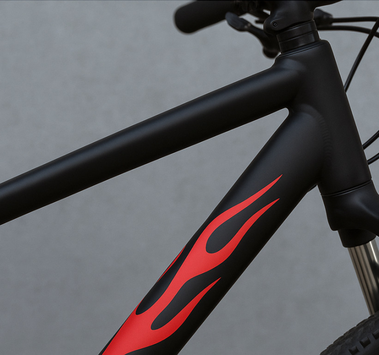 αυτοκόλλητο ποδήλατο σύνολο κόκκινες φλόγες - TenStickers
