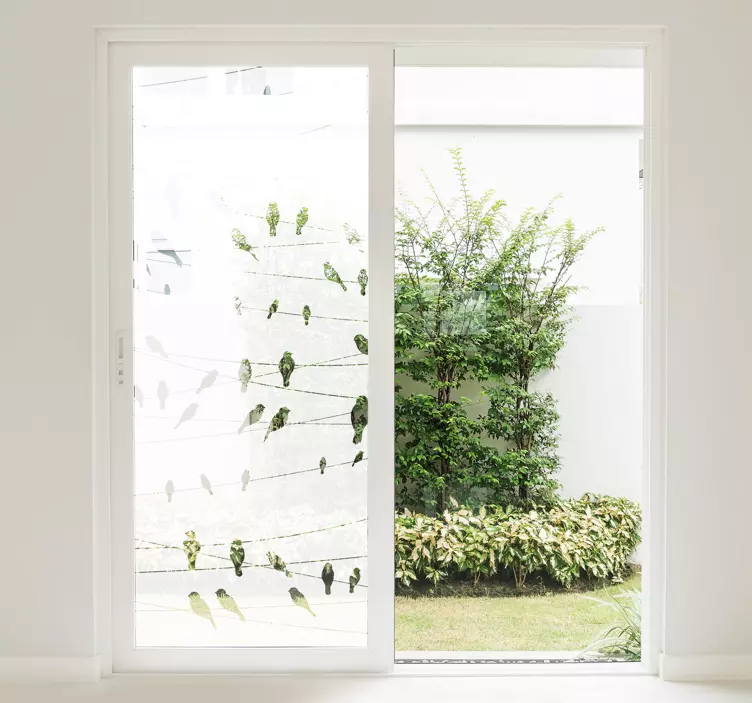 αυτοκόλλητο πουλιών σε σχοινί - TenStickers