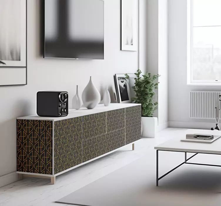 Αυτοκόλλητο γραμμές Μαύρες και χρυσές γραμμές - TenStickers