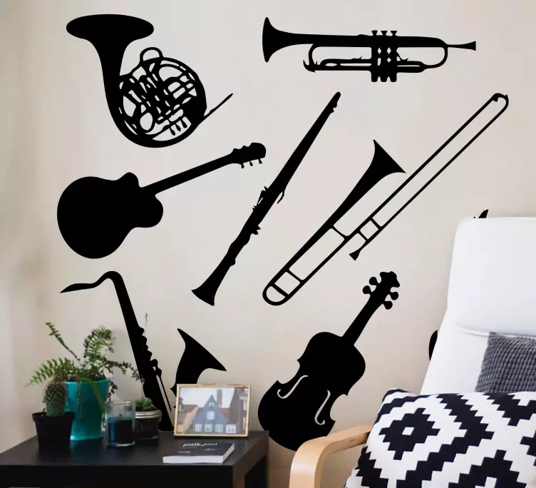 αυτοκόλλητα τοίχου μαύρο και άσπρο - TenStickers