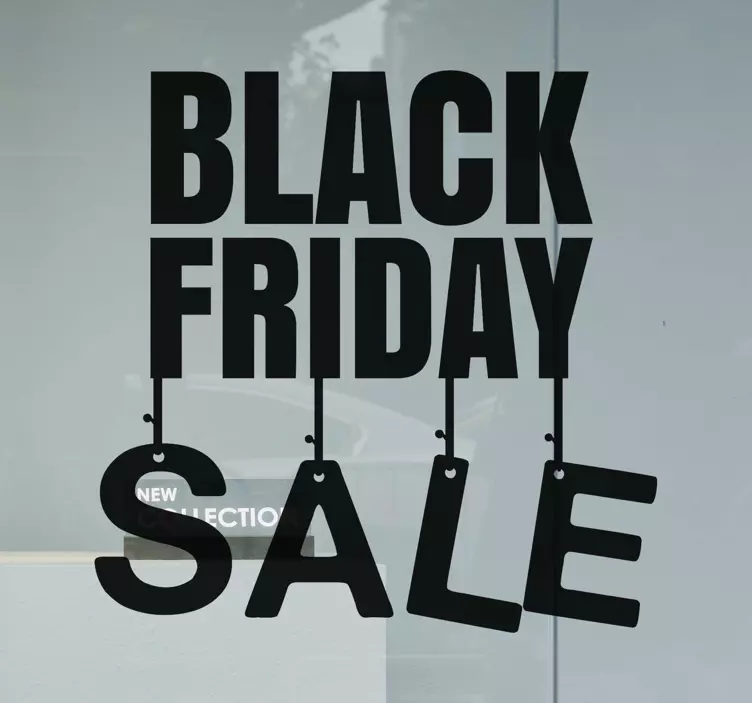 μαύρο Παρασκευή παραθύρου πώλησης - TenStickers