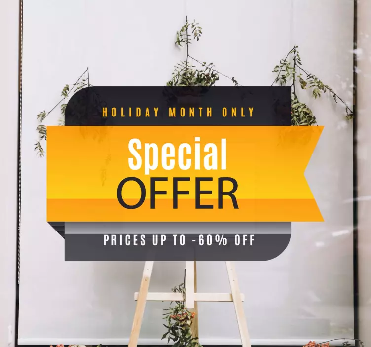 μαύρο Παρασκευή - αυτοκόλλητο παραθύρου ειδικής προσφοράς - TenStickers