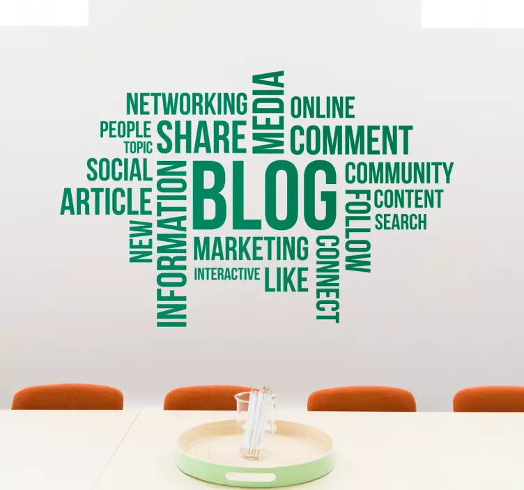 αυτοκόλλητο τοίχου εννοιών blog - TenStickers