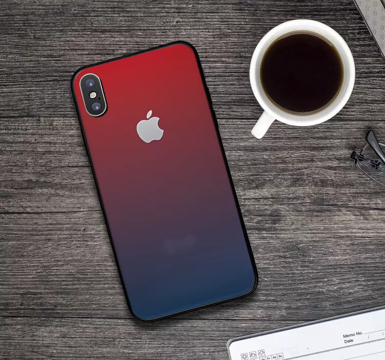 αυτοκόλλητο iphone με μπλε και κόκκινα χρώματα - TenStickers