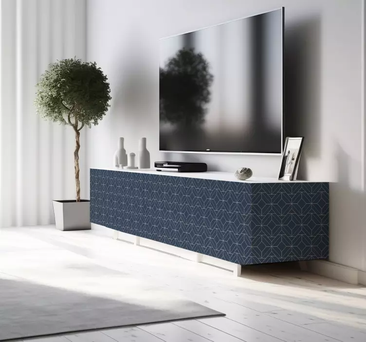 Αυτοκόλλητο γραμμές Μπλε Αρτ Ντεκο - TenStickers