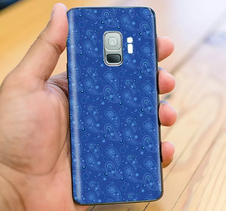 αυτοκόλλητο μπλε paisley samsung - TenStickers