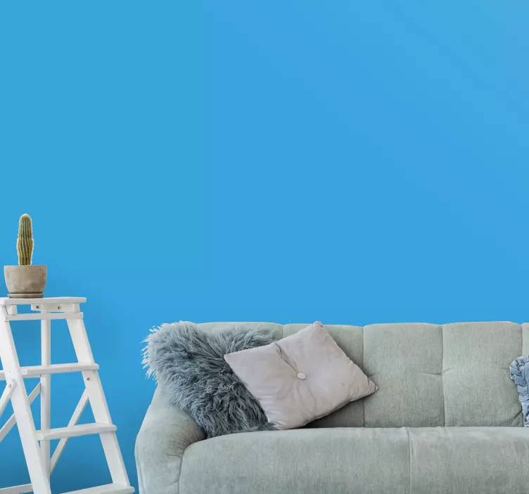 μπλε απλό χρώμα βινύλιο τοίχου - TenStickers