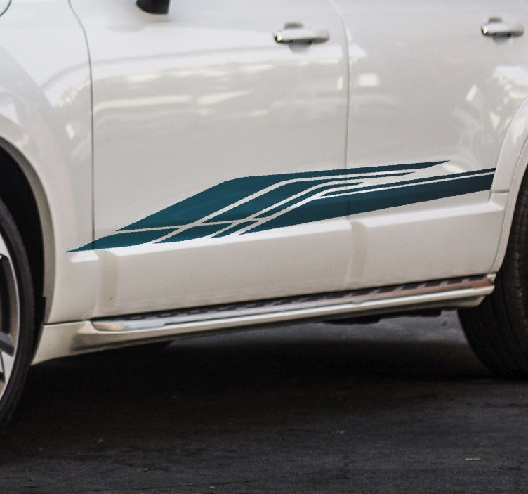 αυτοκόλλητο μπλε αγωνιστικό αυτοκίνητο - TenStickers