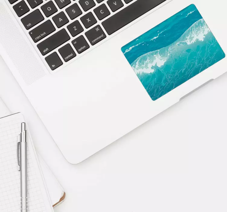 αυτοκόλλητο φορητού υπολογιστή μπλε θάλασσα trackpad - TenStickers
