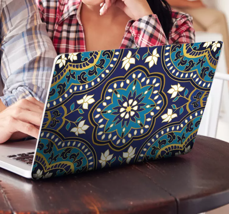 αυτοκόλλητο φορητού υπολογιστή με μπλε αποχρώσεις - TenStickers