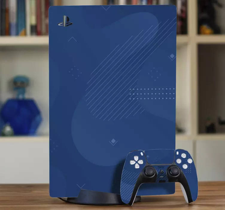 μπλε κύματα με στίγματα playstation decal - TenStickers